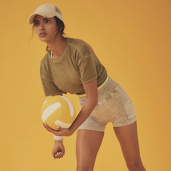 NEW Free People Keep Rolling Tee In Army - Picture 4 of 11